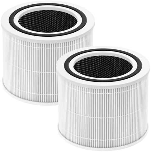 2 Pack Core 300 Replacement Filter for LEVOIT Core 300 and Core 300S Air Purifier, 3-in-1 Core 300 True HEPA Filter Efficiency Activated Carbon Filtration System, Core 300-RF
