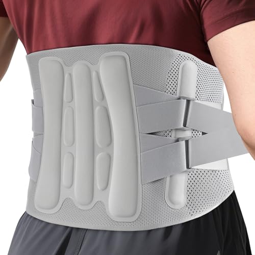 Extra Large Adjustable Back Brace-Size XXXL(Belly 61.0-68.9 in),360°Support with Removable Triangle Pad,Breathable and Durable,Ideal for Long Hours at Work and Housework.