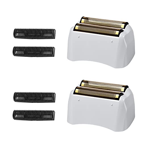 2 Packs Pro Shaver Replacement Foil and Cutters Compatible With Andis #17155 & #17150 Shaver Pro Foil (golden)