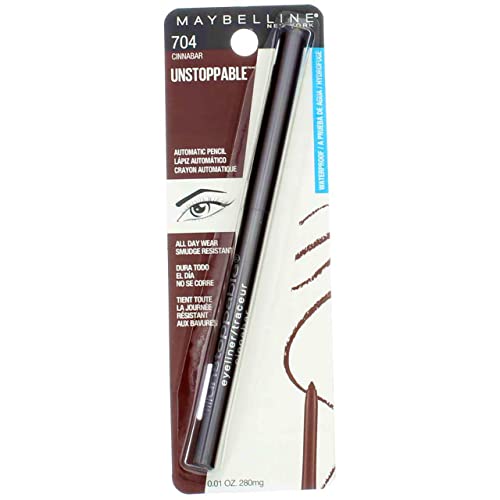 Maybelline New York Unstoppable Eyeliner, Cinnabar [704] 0.01 oz (Pack of 12)