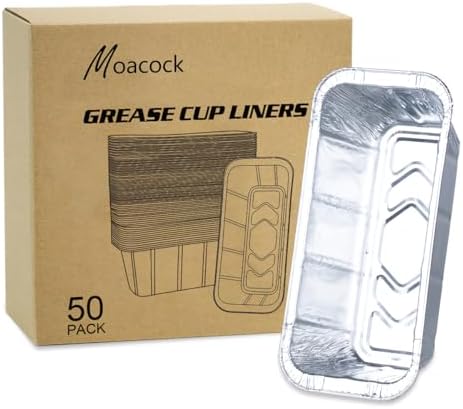 50Pack Drip Pan Compatible for Blackstone Griddles 28 & 36 & 30 & 22 & 17 Inches, Aluminum Foil Grease Drip Pans, Grill Grease Tray Griddle Accessories