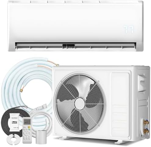 12000 BTU Mini Split Air Conditioner & Heater, 19 SEER2 115V Ductless Inverter Wall-Mounted AC Split Unit with Pre-Charged Condenser Cools Room Up to 750 Sq.Ft, Heat Pump & Installation Kits