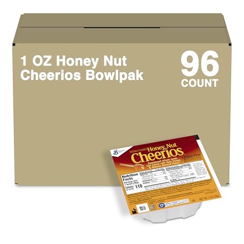 Honey Nut Cheerios Cereal Single Serve Bowl, 1 Oz (Pack of 96)