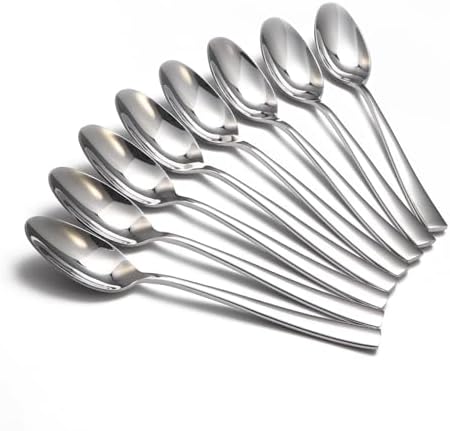 8-Piece Spoons Set, 7 Inch Stainless Steel Teaspoon, Tablespoon, Silverware Spoons for Home,Kitchen or Restaurant, Dishwasher Safe