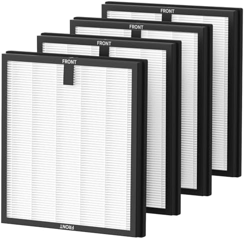 4 Pack HY4866 True HEPA Replacement Filters for MORENTO HY4866 Air Purifier and YIOU M1 Air Cleaner Purifier, 3-in-1 H13 Ture HEPA Air Filter (Includes4 Pack Pre-filter) Enhanced Version