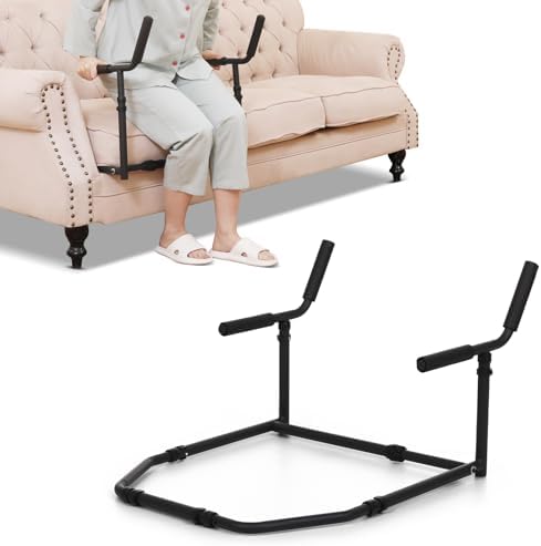 Fanwer Stand Assist for Couch and Sofa, Settee Lift Assist for Elderly, Y-Shaped Grab Bar Standing Aid for Patients, Adults, Seniors and Disabled, Adjustable Daily Living Mobility Aid, Black