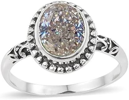925 Sterling Silver Ring for Womens, Oval Gemstone Unique Handcrafted Ring