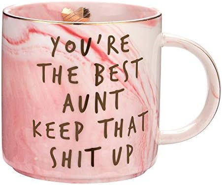 Hendson Aunt Gifts from Niece, Nephew - You're The Best Aunt Keep That S Up - Funny Gift for Auntie - BAE Best Auntie Ever Gifts for Birthday - Great Favorite Aunty Mug, Ceramic Coffee Cup