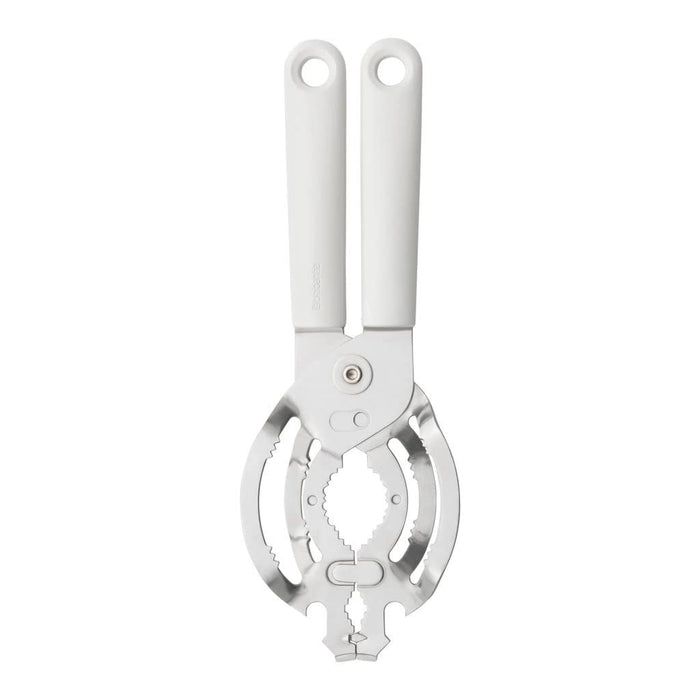 Brabantia Tasty+ Universal Can, Jar, Bottle Opener (Light Grey) Easy to use, Unscrews Small or Large Caps, Tops Lids