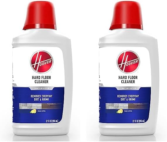 Hoover Hard Floor Cleaner for Sealed Hard Floors, Concentrated Cleaning Solution for Hard Floor Cleaner Machines, 32 fl oz Formula, White, AH31428 (Pack of 2)