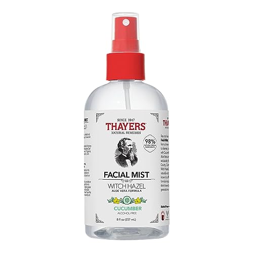 Thayers Alcohol-Free Witch Hazel Facial Mist Toner with Aloe Vera, Cucumber, Soothing and Hydrating, For All Skin Types, 8 oz