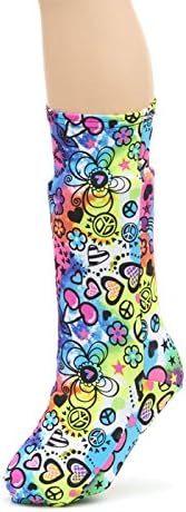 CastCoverz! Fashionable Leg Cast Cover - Peace of Fun - Medium Short - Below The Knee - Protective, Decorative and Washable - Made in USA