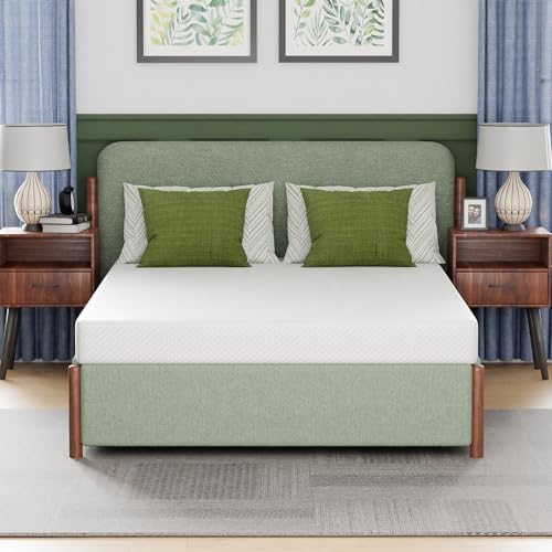 FDW | 6 Inch Full Mattress | Medium Firm | Gel Memory Foam Mattress | White | Bed in a Box, CertiPUR-US Certified | Pressure Relief, Cooling Ventilated Foam | Washable Removable Cover