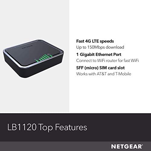 NETGEAR 4G LTE Broadband Modem - Use LTE as Primary Internet Connection (LB1120)