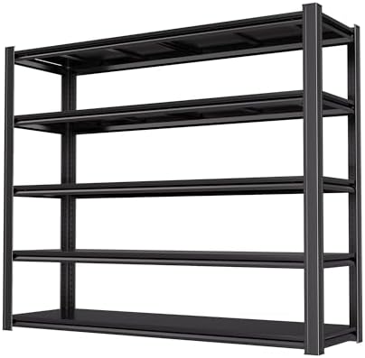 72“H Garage Shelving Heavy Duty Storage Shelves 3500 LBS Adjustable Metal Shelving Uints and Storage for Garage,Warehouse,School,Commercial,Business, 62 "W x 24 "D x 72 "H (5T 72*62*24)