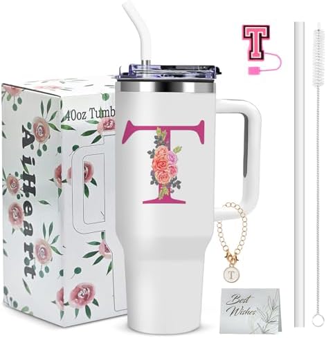 Personalized Gifts for Women,Birthday Gifts for Sister,Wife,Best Friend,Monogrammed Customized Gifts,Travel Tumbler,Iced Coffee Tumbler,for Christmas,Halloween-T