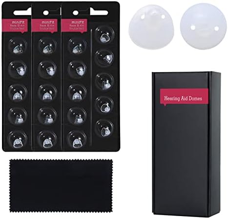 Hearing Aid Domes for Oticon MiniFit Double Vent Bass Domes: 3 Packs (8mm),Universal Domes for Oticon Hearing Aid Supplies