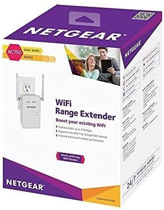 NETGEAR - AC750 Dual-Band Wi-Fi Range Extender - White EX6100-100NAS (Renewed)