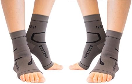 Thirty48 Plantar Fasciitis Compression Socks(1 or 2 Pairs), 20-30 mmHg Foot Compression Sleeves for Ankle/Heel Support, Increase Blood Circulation, Relieve Arch Pain, Reduce Foot Swelling