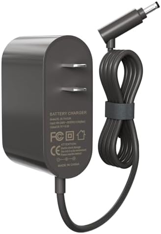 26.1V Replacement Charger for Dyson V8 V7 V6 SV04 SV03 DC59 DC58 DC62 Cordless Vacuum Cleaner, Absolute Animal Motorhead 26.1V 0.78A 967813-02 205720-02 209468-01 209568-01 AC Adapter Cleaner Power