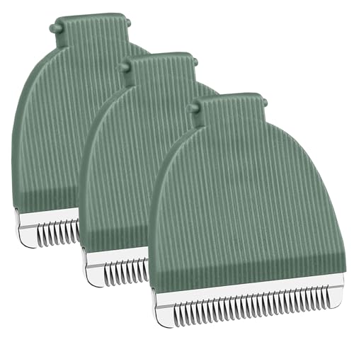 3 Packs Green Replacement Blades for Meri-dian Trimmer,Compatible with Meridian Body Trimmer Onyx & Sage，Hygienic Ceramic Replacement Blades