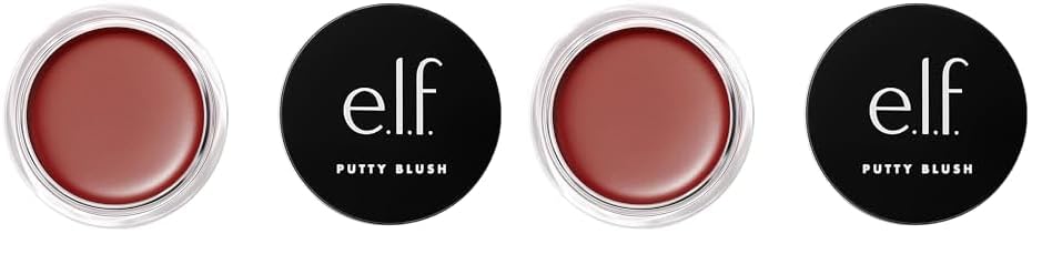 e.l.f. Putty Blush, Creamy & Ultra Pigmented Formula, Infused with Argan Oil & Vitamin E, Maldives, 0.35 Oz (10g) (Pack of 2)