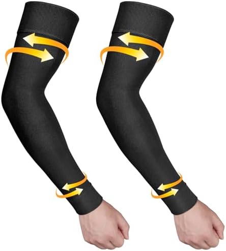 Ailaka Medical Compression Arm Sleeves for Men Women - 20-30 mmHg Lymphedema Compression Sleeves Support for Arms Pain