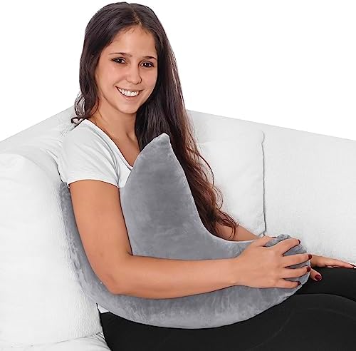 Rotator Cuff Pillow, Soft Comfortable Shoulder Pillow for Surgery, Ergonomic Shoulder Support Pillow with Double Zipper Cover, Machine Washable, Gray