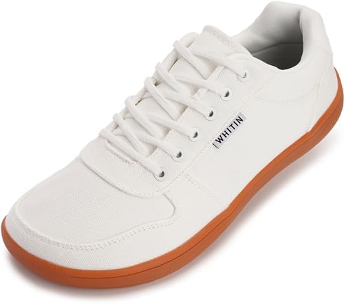 WHITIN Wide Toe Box Barefoot Sneakers for Women | Canvas Minimalist Shoes