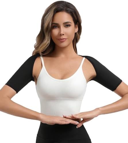 Women's Sauna Upper Arm Trimmer Sleeves, Sweat Slimming Arm Shaper, Compression Arm Fat Reducer Bands Workout Gear