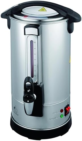 Classic Kitchen 40 Cup Hot Water Boiler Urn with Twisloc™ Safety Locking Tap, Stainless Steel Spout, Stainless Steel Double Wall Circuit Board Heating System allows Instant Reboil.