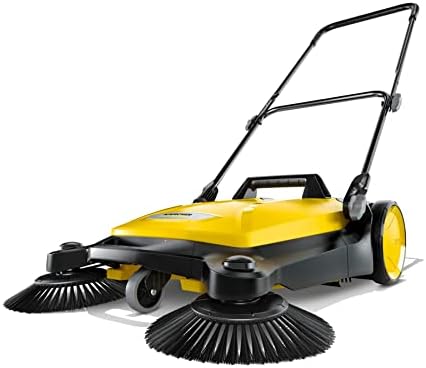KÃ¤rcher Walk Behind Outdoor Push Sweeper S 4 Twin for Workshops, Warehouses or Garages - 5X Faster Than a Push Broom, 5.25 Gallon Capacity, 26.8" Sweeping Width