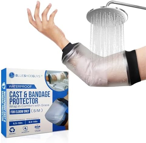Reusable Waterproof Picc Line Cast Covers For Shower Arm, For Proper Wound Protection Picc Line Shower Cover And Waterproof Sleeve Protector For IV, Shower sleeve For Upper Arm (S/M)