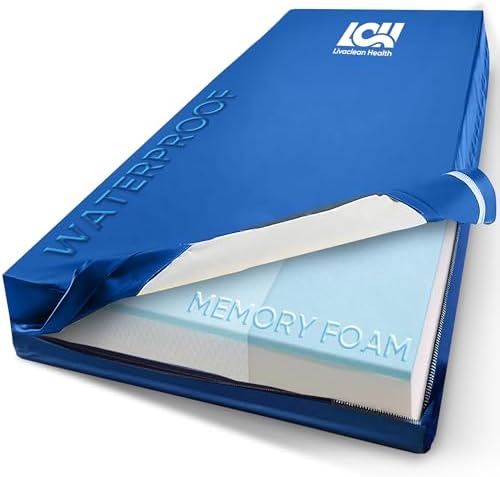 Hospital Bed Mattress – Twin XL 80"x36"x 6" Gel 40mm Memory Foam Medical Mattress for Adjustable Beds, Waterproof Cover, Pressure Relief for Home & Clinical Use