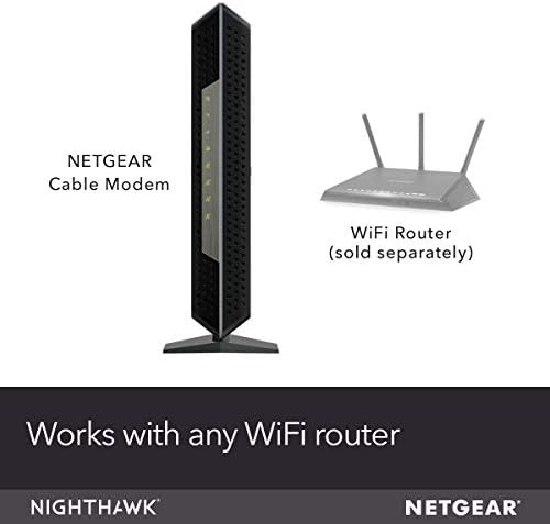 NETGEAR Nighthawk Cable Modem CM1200 - Compatible with All Cable Providers| For Cable Plans Up to 2 Gigabits | 4 x 1G Ethernet Ports | DOCSIS 3.1, Black (Renewed)