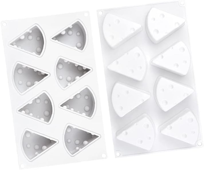 2Pcs 3D Cheese Silicone Molds Cheese Shaped Mold for Baking Dessert Mousse Cake Pan Pastry Tools DIY Baking Tools French Dessert Mousse Molds