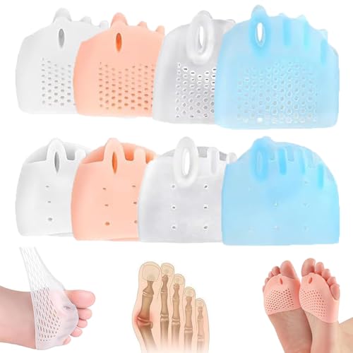 4 Pairs Hyggear Silicone Toe Separators for Women, Toe Separators for Women and Men, Silicone Toe Separators for Women & Men, Realign Crooked Toes.