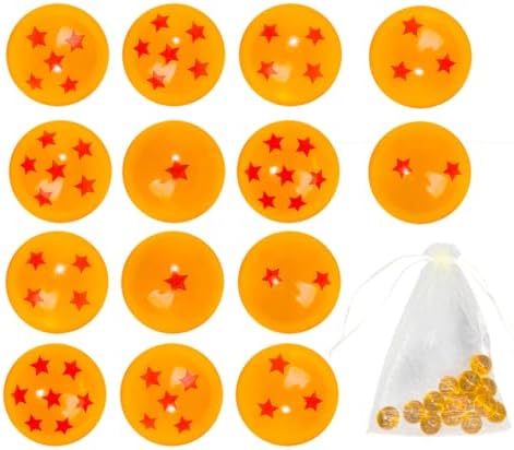 14PCS Anime Bouncy Balls, 7 Red Stars Bouncing Balls 27mm Bounce Ball Party Favors, Bag Filling Halloween Christmas