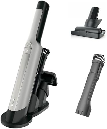 Shark WANDVAC Power PET Cordless Hand Vac, Ultra-Lightweight & Portable with Powerful Suction & Boost Mode, New FurFins Tool & Duster Crevice Tool, Designed for Car & Pet Homes, White, WV410WH