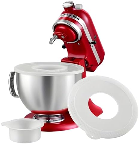 Mixer Bowl Cover for KitchenAid 4.5-5 Quart Tilt-Head Stand Mixers, Durable Mixer Splatter Guard Lids for KitchenAid 4.5-5 Quart Stainless Steel Bowls, Dough Leavening Bowl Covers