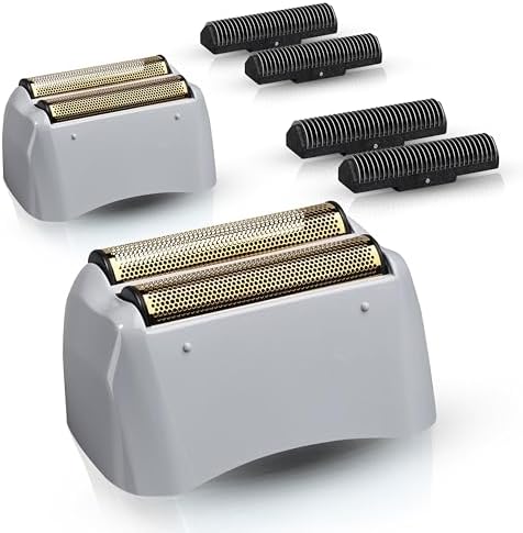 2 Pack for Andis Shaver Foil TS-1 TS-2, ProFoil Lithium Shaver Replacement Titanium Foil Assembly and Inner Cutters Compatible with Andis Smooth Shaving Cordless Shavers