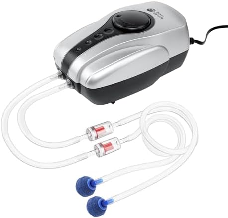 AquaMiracle Aquarium Air Pump Fish Tank Bubbler Aerator, All-in-One Fish Tank Air Pump, Quiet Aquarium Bubbler Aerator