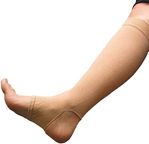 Prevent Products, Inc Elderly Leg Skin Protector, Thin Skin Tear & Bruise Protective Geri-Sleeves for Legs - Made in USA -One Pair per Pack (XX-Large/Beige)