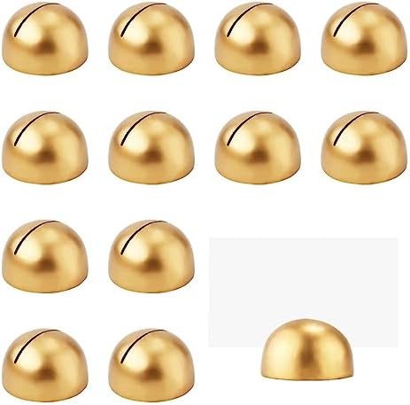 12pcs Round Table Number Stands, Modern Place Card Holders - Gold