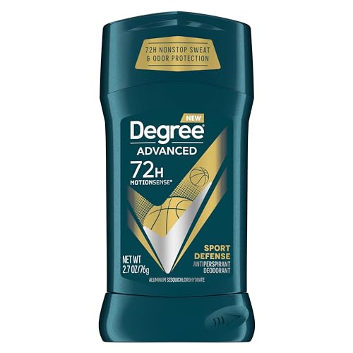 Degree Sport Defense Advanced Protection Antiperspirant Deodorant Stick, 2.7 oz (Pack of 5)