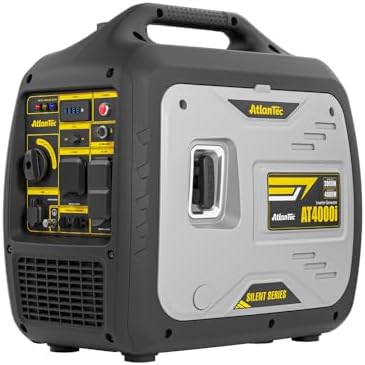 4000W Portable Inverter Generator for Home Use, Super Quiet Small Generator for Camping Outdoor RV Emergency Power Backup, 30 Amp Gas Powered Engine, ECO Mode, EPA Compliant