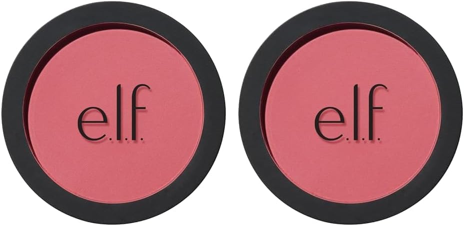e.l.f. Primer-Infused Matte Blush, Long-Lasting, Lightweight & Buildable Powder Blush, Delivers A Matte Finish, Vegan & Cruelty-Free, Always Tempting (Pack of 2)