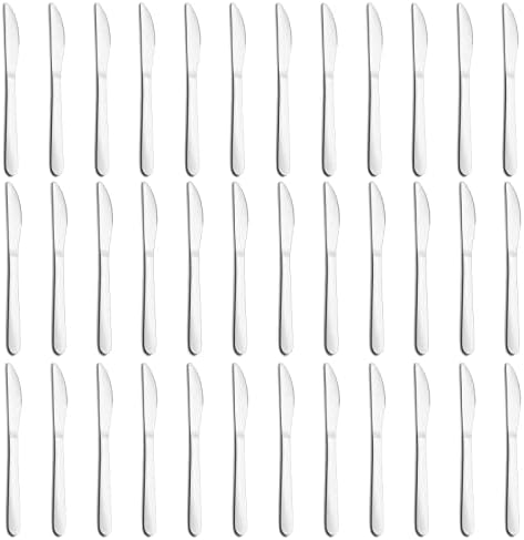 36-Piece Butter Knives, Dinner Knife Set (9 Inches), Food Grade Stainless Steel Table Knife, Knives Silverware for Home/Restaurant/Kitchen, Dishwasher Safe & Mirror Polished