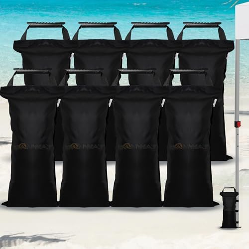 8 Pack (224LBS) SANWAY Sand Bags for Canopy Weights - (Unfilled) Sand Bags for Canopy Legs-Sandbags for Pop up Canopy-Portable and Durable to Secure Tents, Canopies, and Umbrellas at Outdoor Events