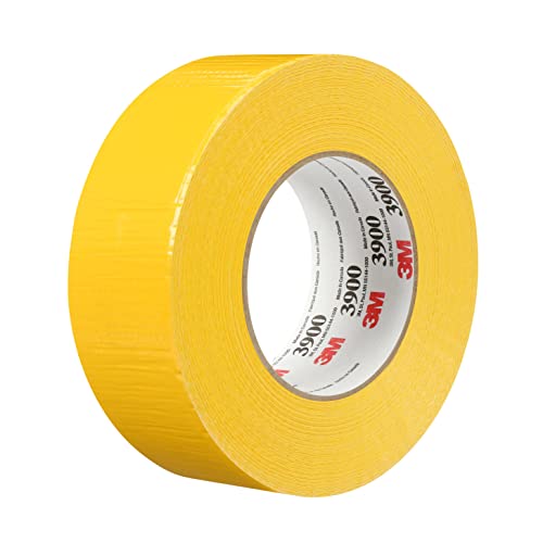 3M Multi-Purpose Duct Tape 3900, Yellow Color, General Purpose, Rubber Adhesive, Water Resistant, 48 mm x 54.8 m, 7.6 mil, 1 Roll